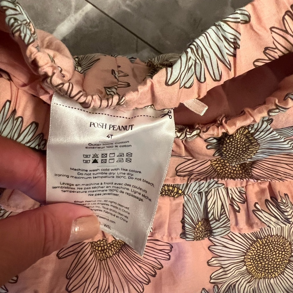 Posh Peanut ruffle mini skirt floral 4t EUC - Picture 3 of 3